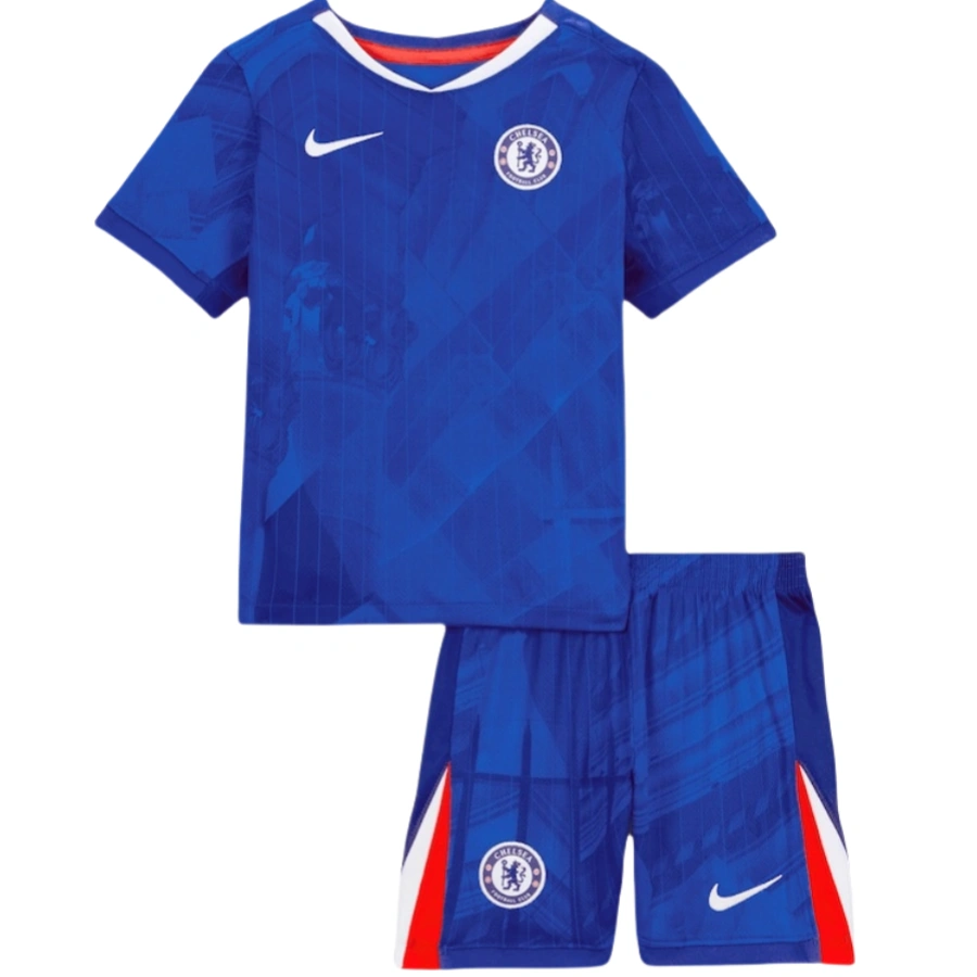 Kids Chelsea Home Soccer Kits 25-26