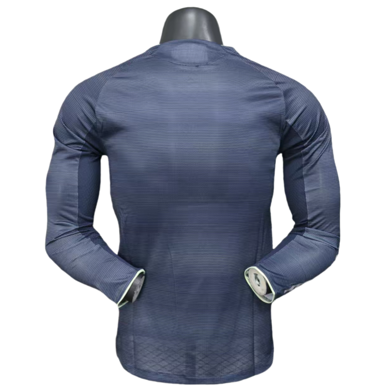 Real Madrid Away Soccer Jersey Player Version Shirt Long Sleeve 25-26