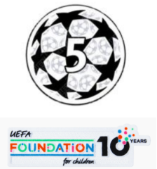  25/26 ucl 5 & uefa foundation 10 years badge