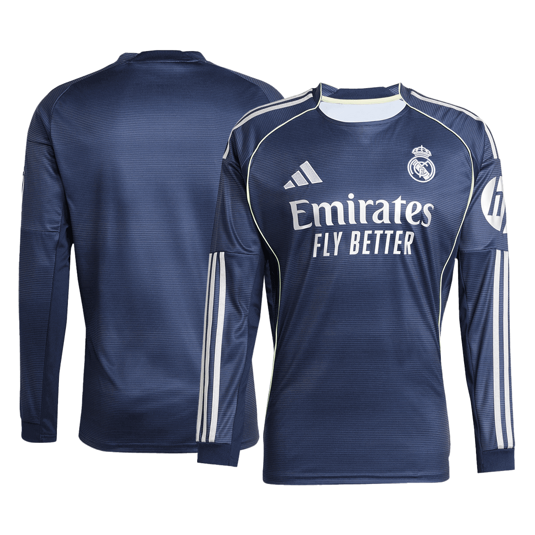 Real Madrid Long Sleeve Jersey Away Football Shirt 2025-26