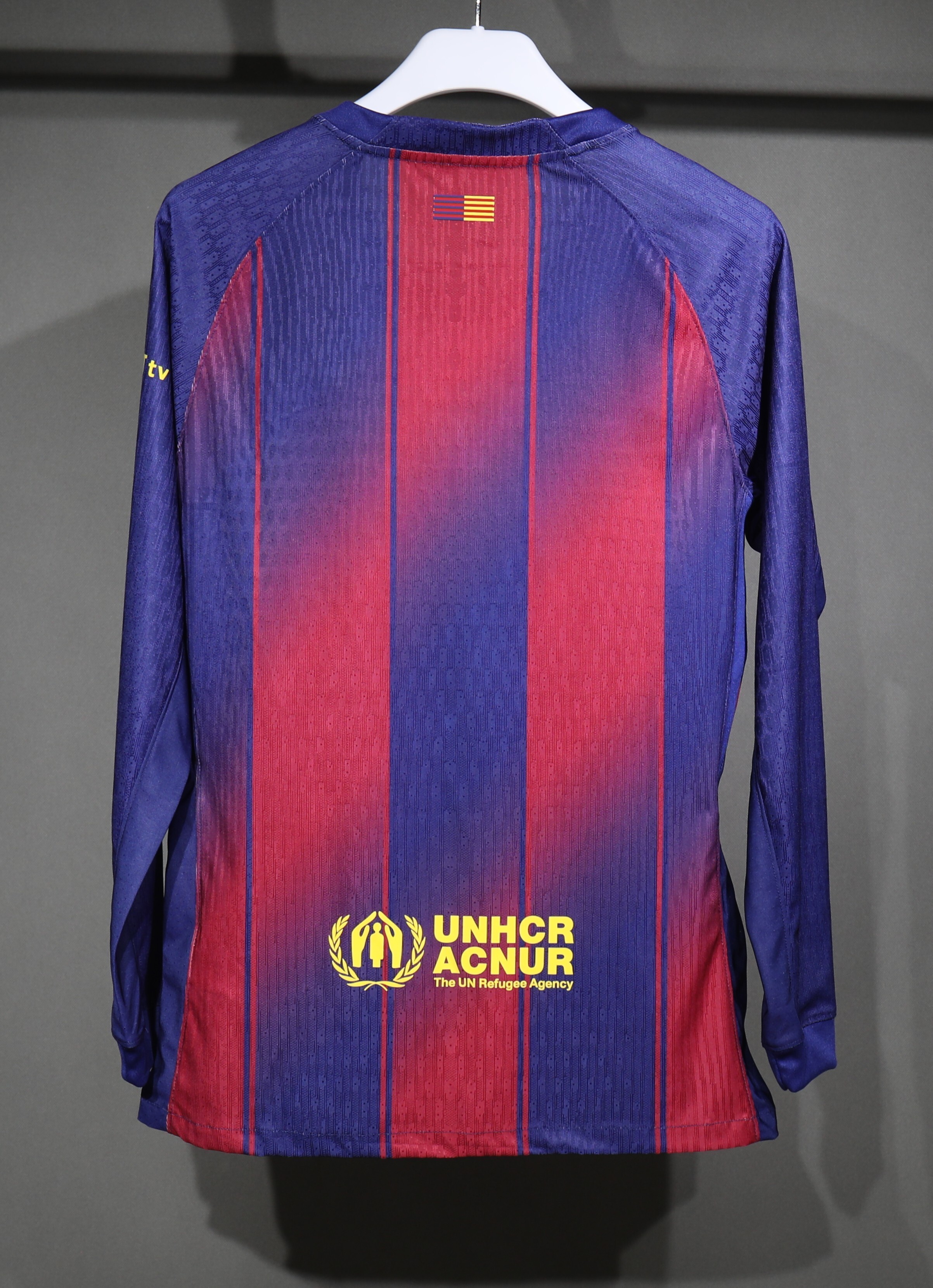 Barcelona Jersey Long Sleeve Football Jersey Home Player Version 2025-26