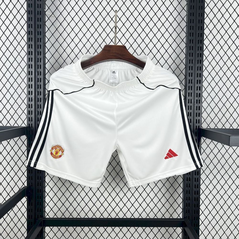 Manchester United Home Soccer Shorts Fans+Player Version 25-26