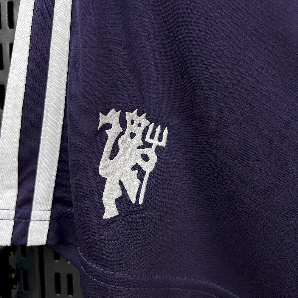 Manchester United Soccer Shorts Custom Away fans+player version 2025-26