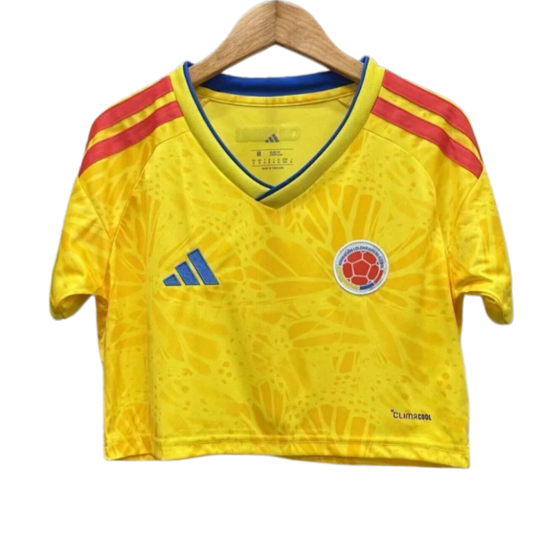 Colombia World Cup 2026 Home Women's Crop Top Fan Version