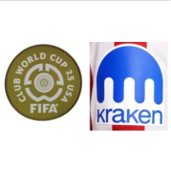 club world cup 25 usa badge & kraken sponsor（atletico madrid home）