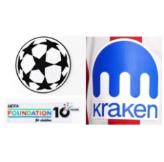 24/26 ucl & uefa foundation 10 years badge & kraken sponsor（atletico madrid home）