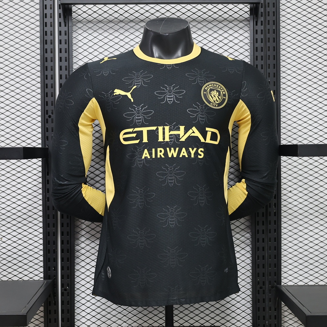 Manchester City 2026-27 Away Long Sleeve Football Jersey Player Version