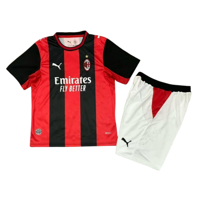 AC Milan Soccer Jersey Home Kids Kit Jersey+Shorts 2026/27