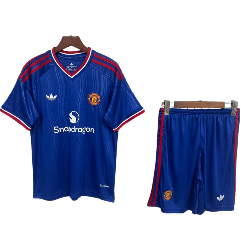 Manchester United 2026-27 Away Kids Kit Jersey+Shorts Fan Version