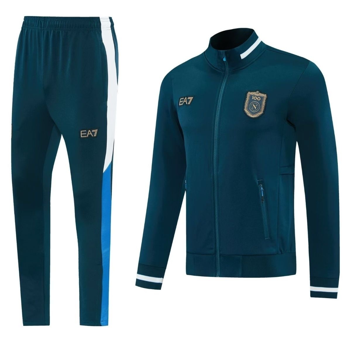 Napoli 2026-27 Green Jacket Training Long Sleeved Football Suit set