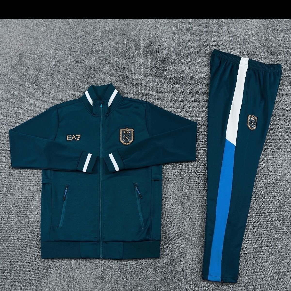 Napoli 2026-27 Green Jacket Training Long Sleeved Football Suit set