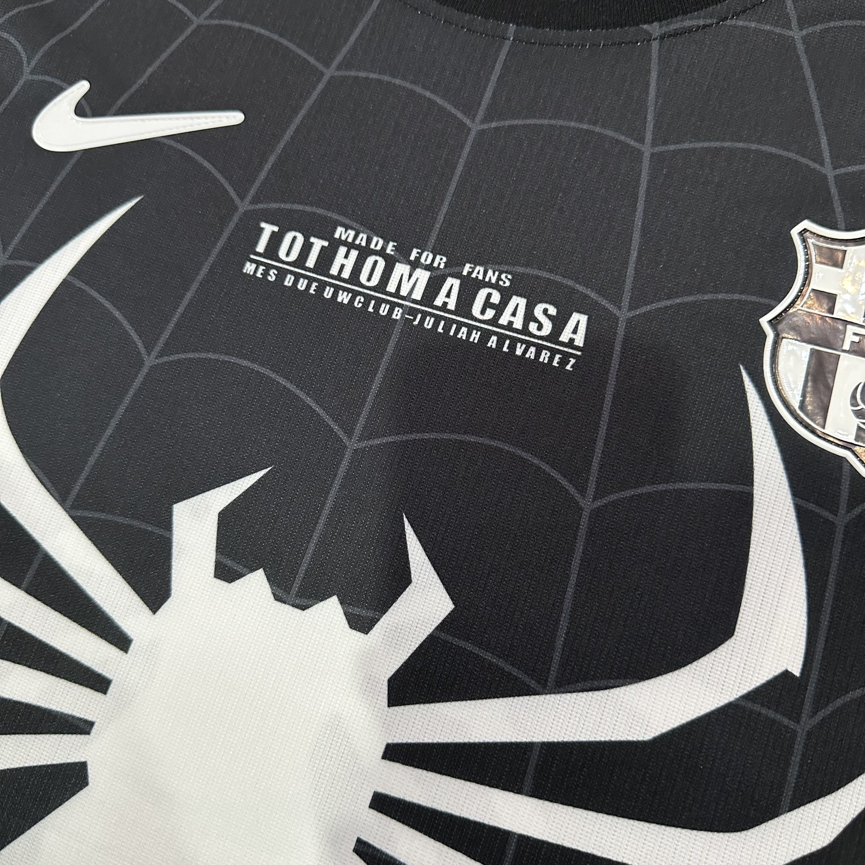Barcelona 2026-27 season Black Spider Man special edition football jersey - fan version