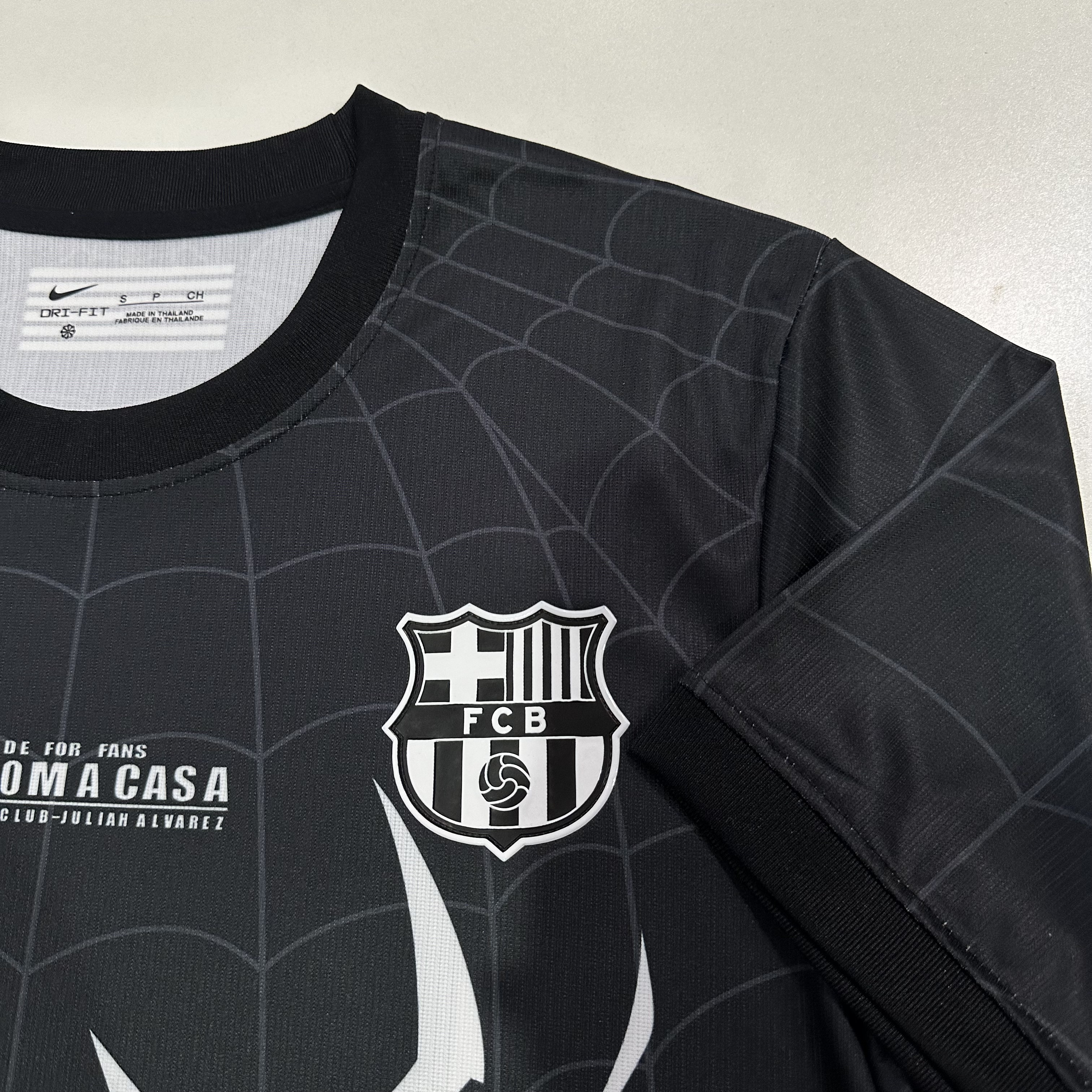 Barcelona 2026-27 season Black Spider Man special edition football jersey - fan version