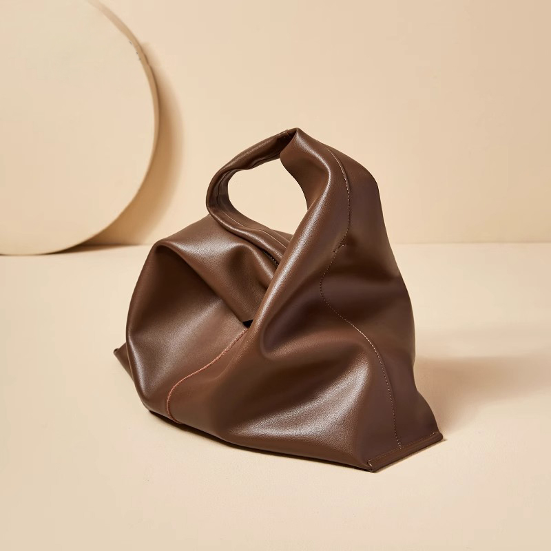 Minimalist Shoulder Bag Large-Capacity Cowhide Women's Bag Niche Soft Leather Underarm Tote Bag Genuine Leather Large Bag for Women