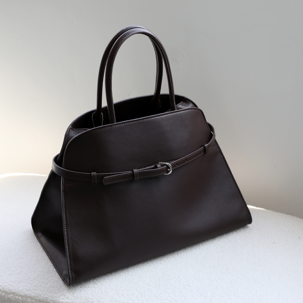Wholesale Cowhide Handbag Margaux15Belt Minimalist Luxury Tote Bag Large Capacity Leather Bag