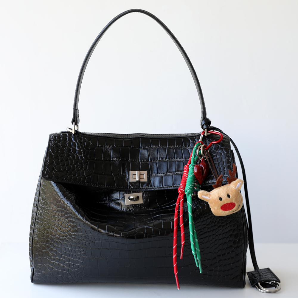 Wholesale Premium Stylish Genuine Leather Rodeo Large-Capacity Tote Bag for Women Commuter Crocodile Pattern Handheld Lock Bag