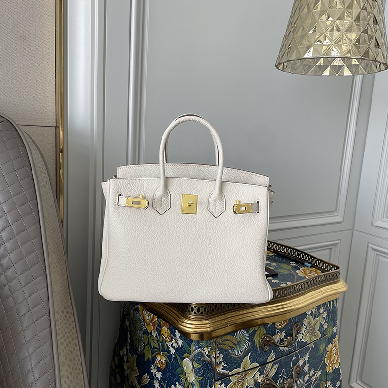 Wholesale Birkin bag Litchi Grain Genuine Leather Handbag Versatile Top-Grain Cowhide Large-Capacity Women's Bag