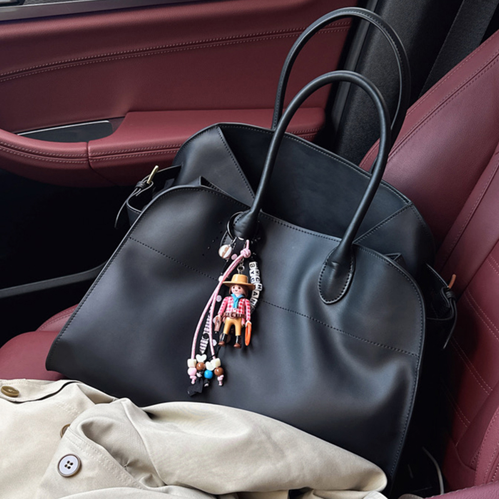 Genuine Leather Large-Capacity Boston Bag - Commuter Tote Shoulder Underarm and Handheld Women's Bag