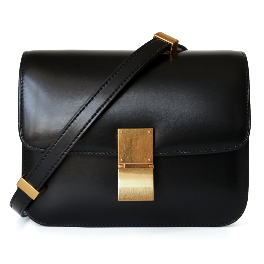 High-End Classic Women's Bag Genuine Leather Glossy Box Bag Versatile Commuting Elegant Crossbody Small Square Bag