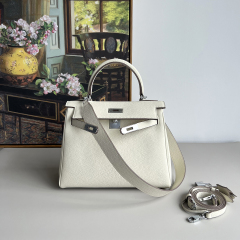 Cream White/Silver Buckle