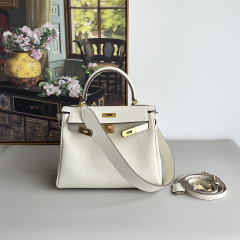Cream White/Gold Buckle