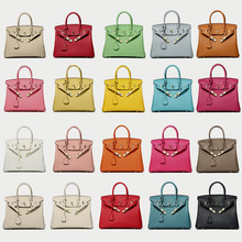 Wholesale Birkin bag Litchi Grain Genuine Leather Handbag Versatile Top-Grain Cowhide Large-Capacity Women's Bag