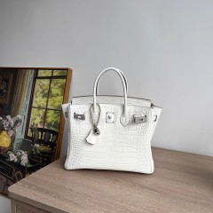 Himalayan White with Silver Diamond Buckle