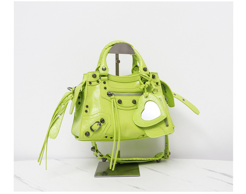 Wholesale neo Cagole Motorcycle Bag - Stylish and Cool 3-in-1 Rivet Tote Bag, Genuine Leather Crossbody and Handbag