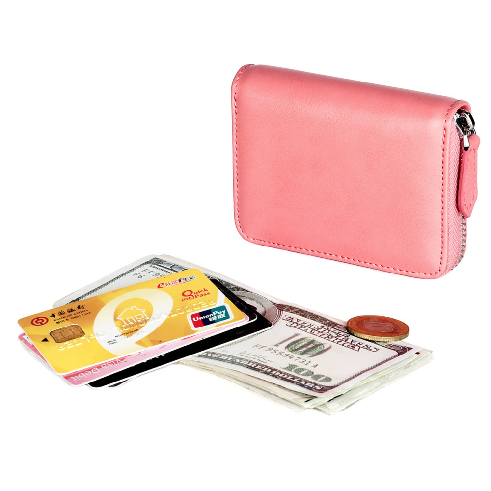 Wholesale Zipper Coin Purse RFID Anti-Theft Women's Card Holder Coin Organizer