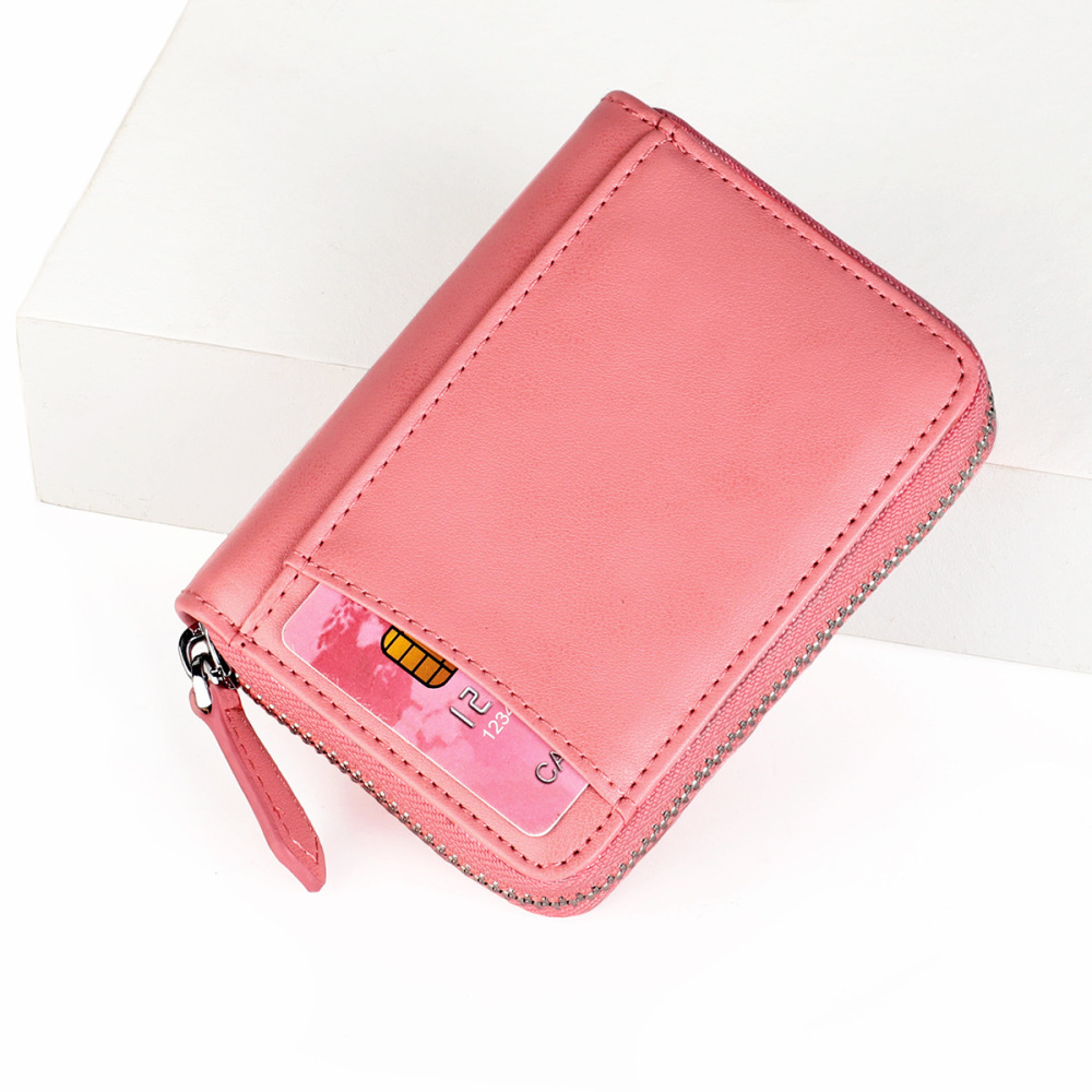 Wholesale Zipper Coin Purse RFID Anti-Theft Women's Card Holder Coin Organizer