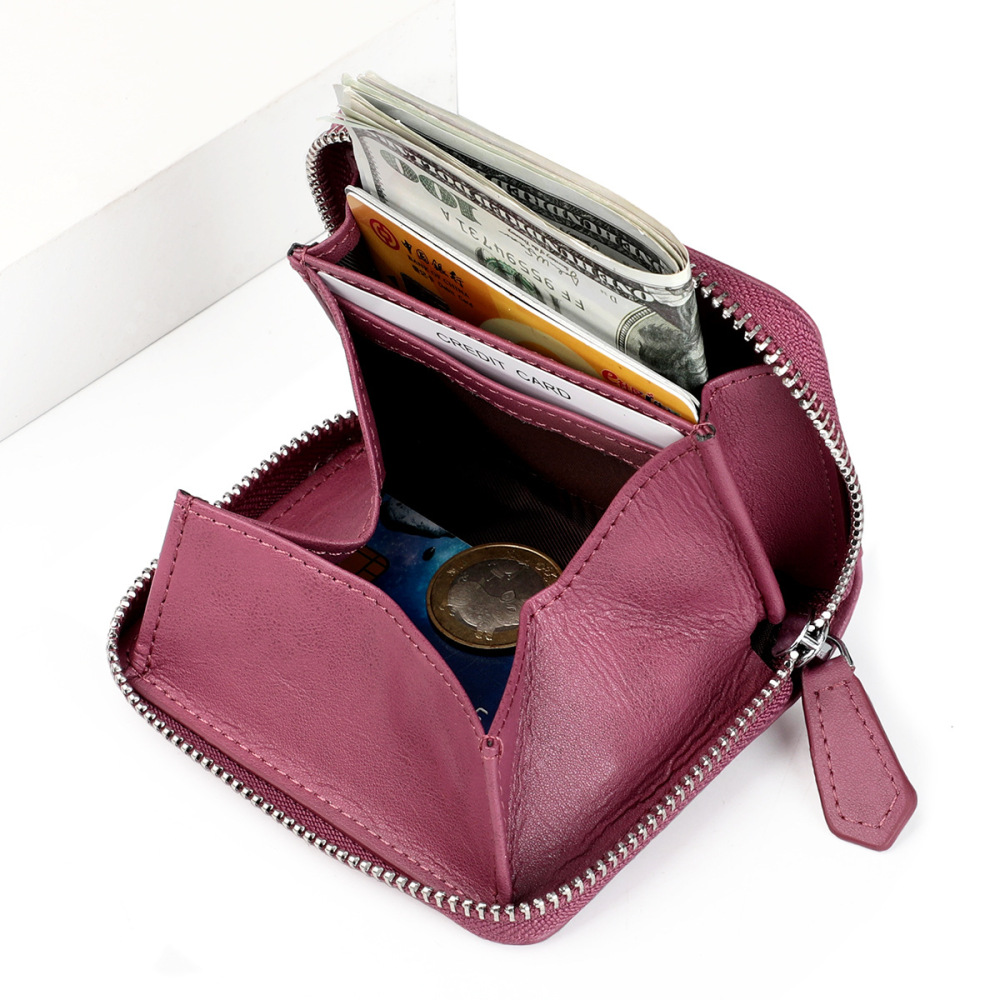 Wholesale Zipper Coin Purse RFID Anti-Theft Women's Card Holder Coin Organizer