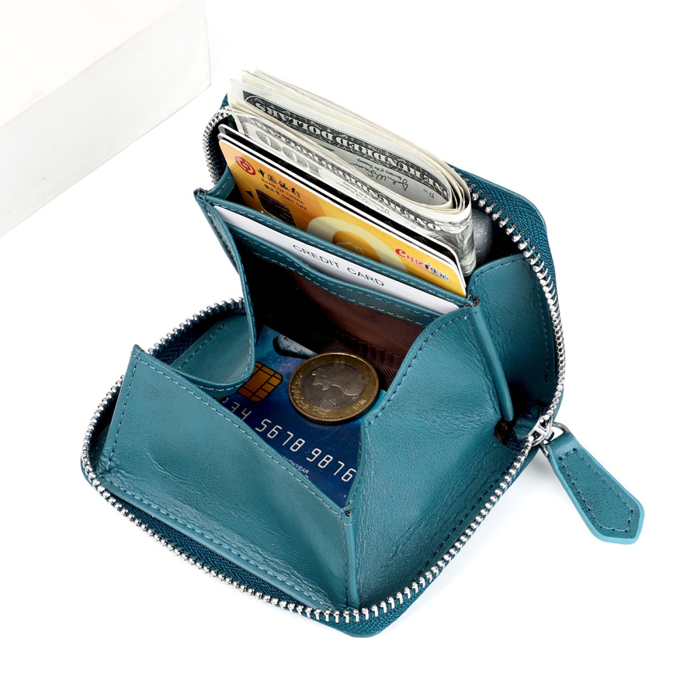 Wholesale Zipper Coin Purse RFID Anti-Theft Women's Card Holder Coin Organizer
