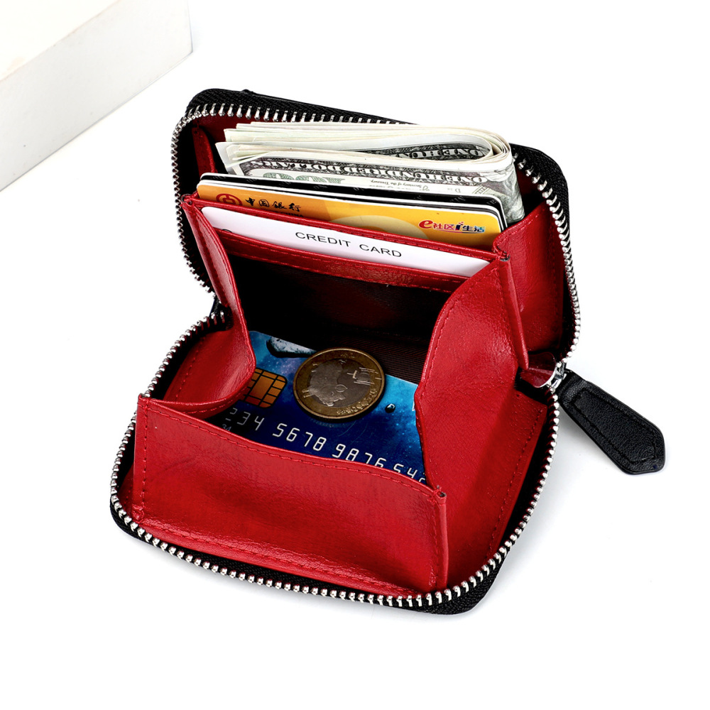 Wholesale Zipper Coin Purse RFID Anti-Theft Women's Card Holder Coin Organizer