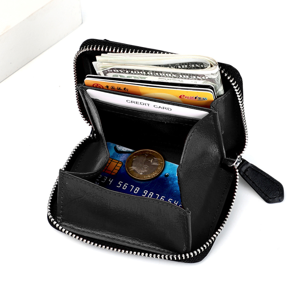 Wholesale Zipper Coin Purse RFID Anti-Theft Women's Card Holder Coin Organizer
