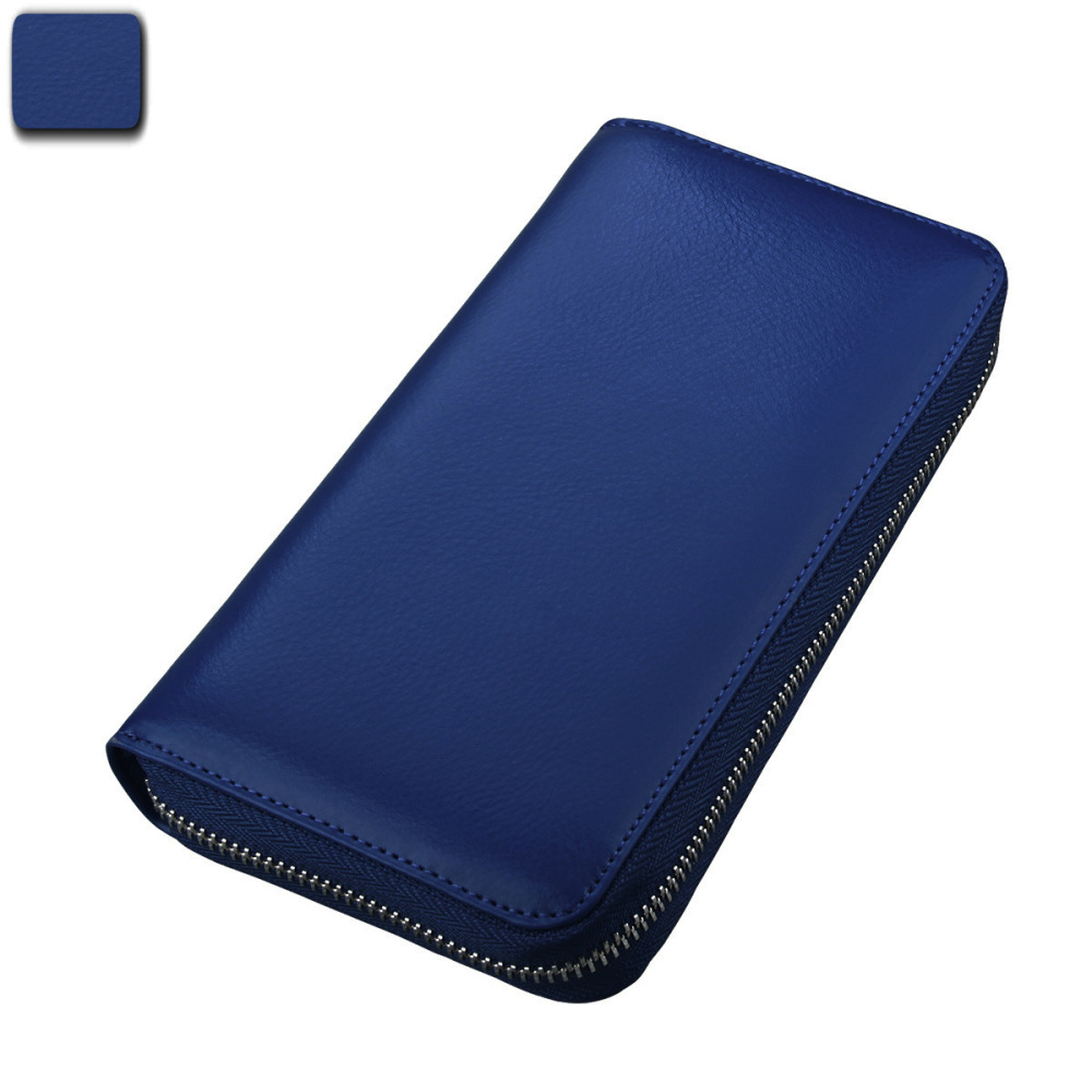 Wholesale Accordion Long Leather Card Holder Passport Wallet RFID Blocking Credit Card Holder Multi-functional Men and Women Wallet Passport Organizer