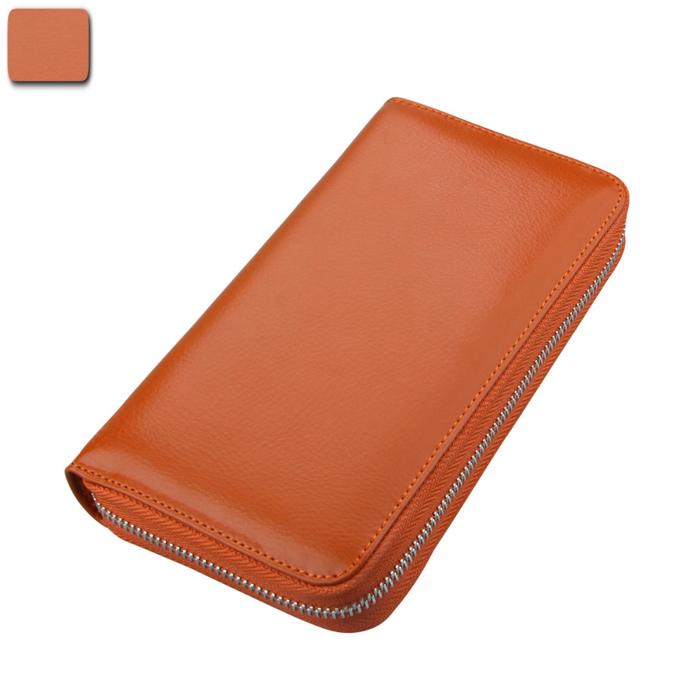 Wholesale Accordion Long Leather Card Holder Passport Wallet RFID Blocking Credit Card Holder Multi-functional Men and Women Wallet Passport Organizer