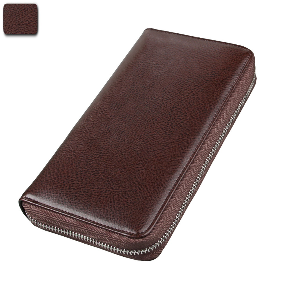 Wholesale Accordion Long Leather Card Holder Passport Wallet RFID Blocking Credit Card Holder Multi-functional Men and Women Wallet Passport Organizer