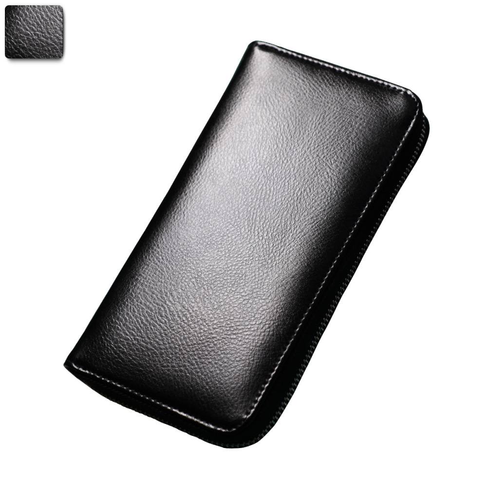 Wholesale Accordion Long Leather Card Holder Passport Wallet RFID Blocking Credit Card Holder Multi-functional Men and Women Wallet Passport Organizer