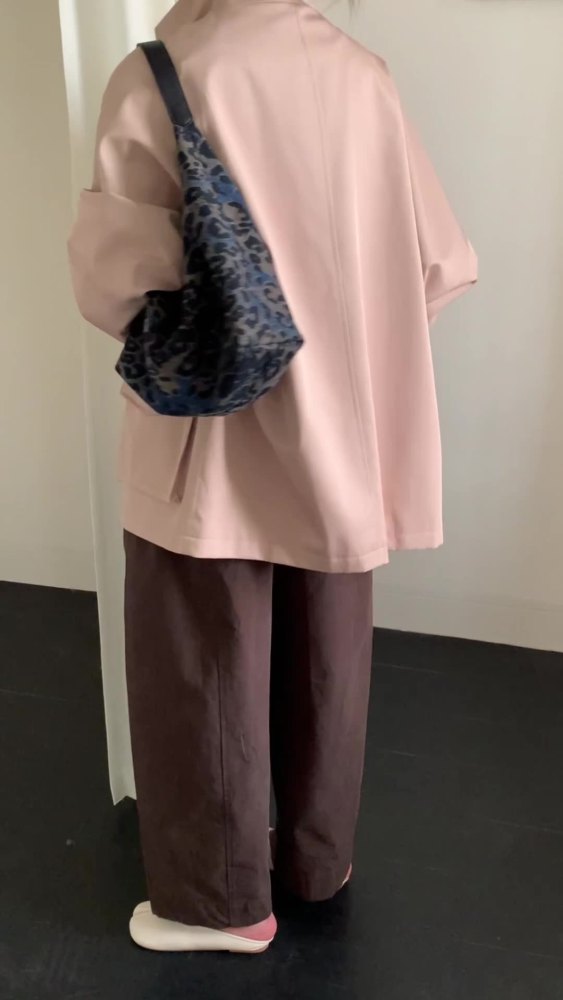 黑色豹纹饺子包2025新款慵懒休闲牛仔布软包小众通勤单肩包腋下包