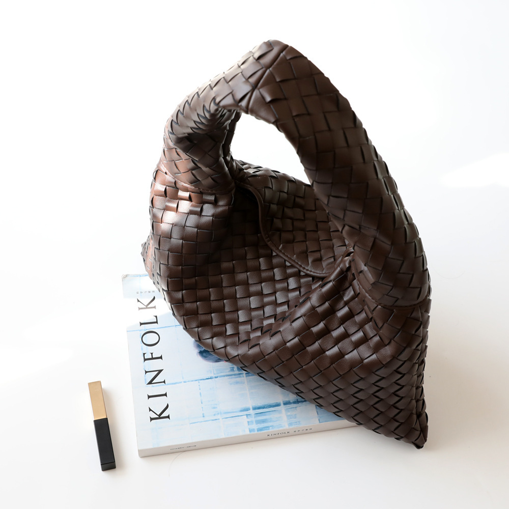 hop bag牛角包手工编织包大容量托特包购物袋女包通勤单肩腋下包