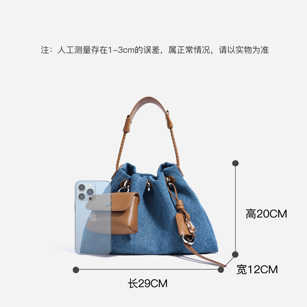 2025新款牛仔系列手提包真皮小众设计高级感时尚简约新品斜挎包包
