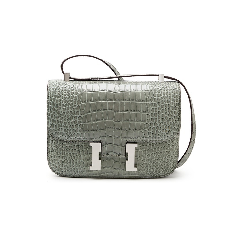 Wholesale Genuine Leather Women's Bags - H-Buckle Constance-Style Crocodile Pattern Niche Crossbody Bags, Fashionable High-End Armpit & Top Handle Shoulder Bags