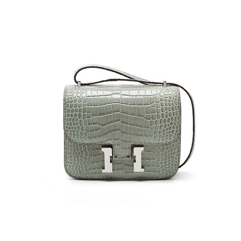Wholesale Genuine Leather Women's Bags - H-Buckle Constance-Style Crocodile Pattern Niche Crossbody Bags, Fashionable High-End Armpit & Top Handle Shoulder Bags