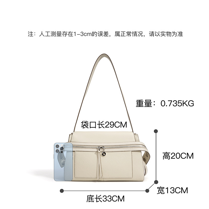 定制轻奢时尚上班族通勤大容量女士手提包小众设计真皮凯莉单肩包