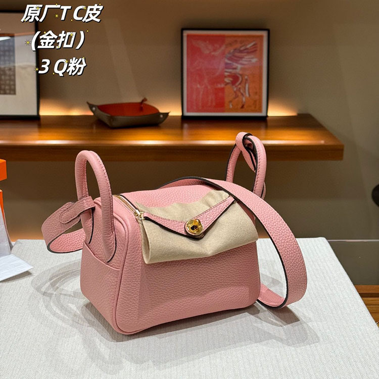 欧洲站TC皮琳迪包女头层牛皮女包单肩斜挎医生包枕头包欧美复古