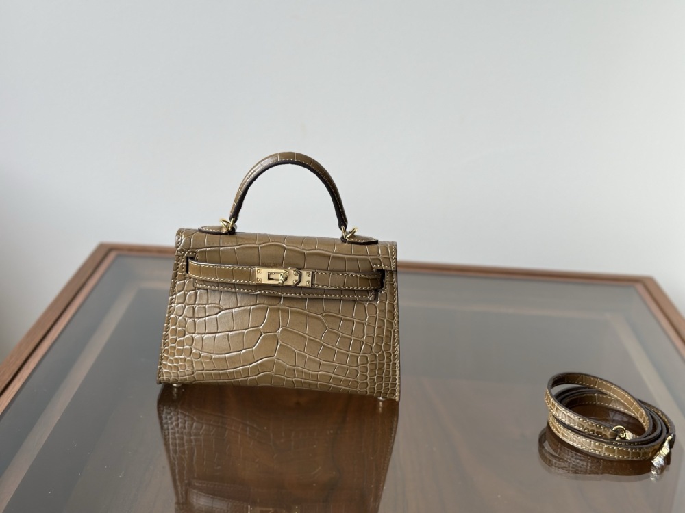 Wholesale Premium Lizard Embossed Leather Mini Kelly Totes & Luxury Crossbody Handbags