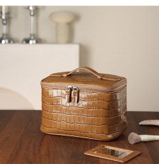 Crocodile pattern golden brown