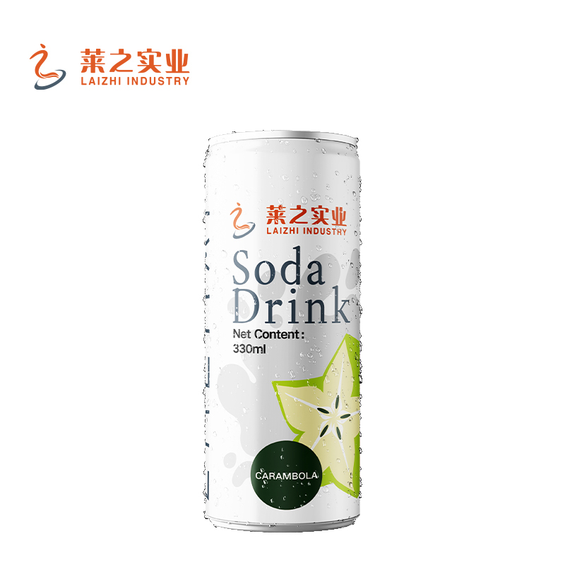 LaiZhi 330ml Soda Water Fig Flavor Sleek Can