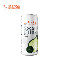 LaiZhi 330ml Soda Water Fig Flavor Sleek Can