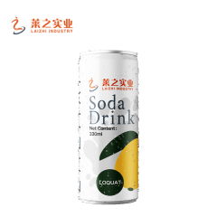 LaiZhi 330ml Soda Water Mangosteen Flavor Sleek Can